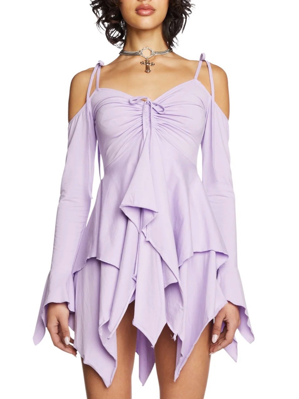 lavender Dolls Kill F Is for Fairies Handkerchief Dress by Current Mood